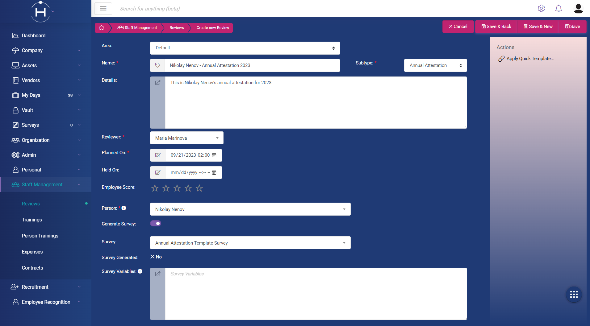 Review Creation on Hydrogen